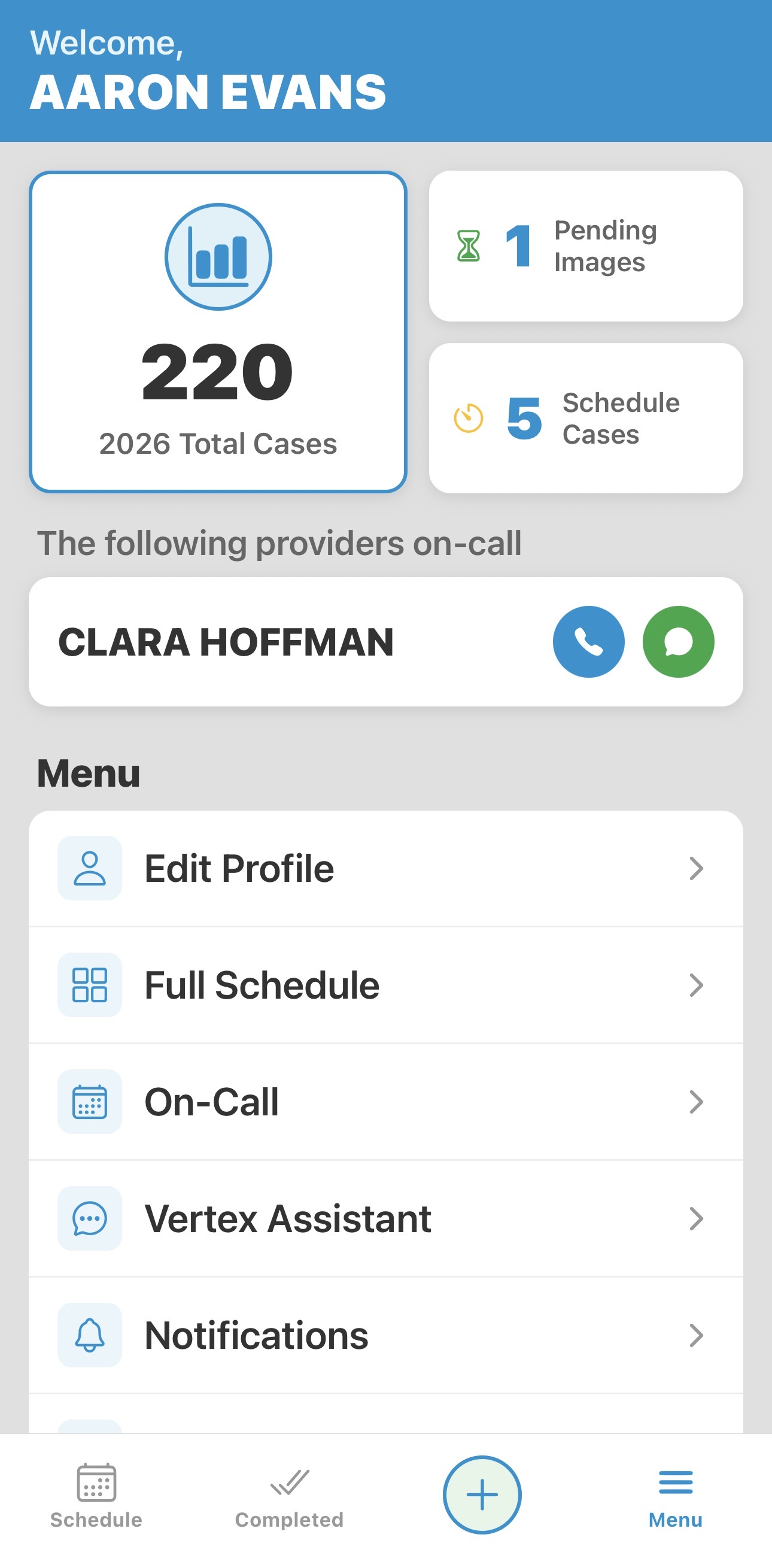 Vertex VMS Mobile Dashboard